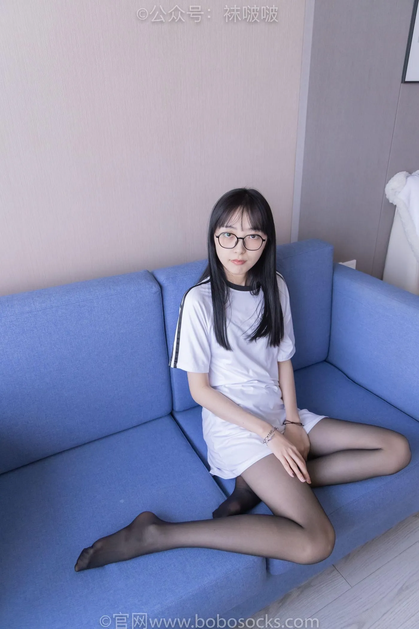 [BoBoSocks袜啵啵]NO.067 稚予-匡威帆布鞋、黑丝 [125P]插图8
